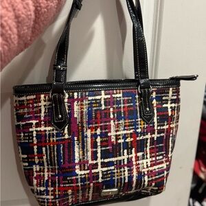 Stylish Multicolor Plaid Women's Bag